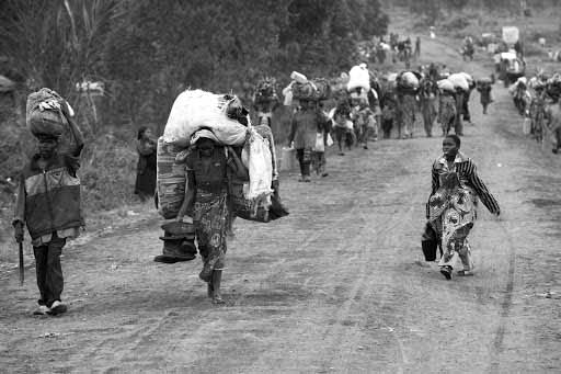 Refugees entering Tanzania