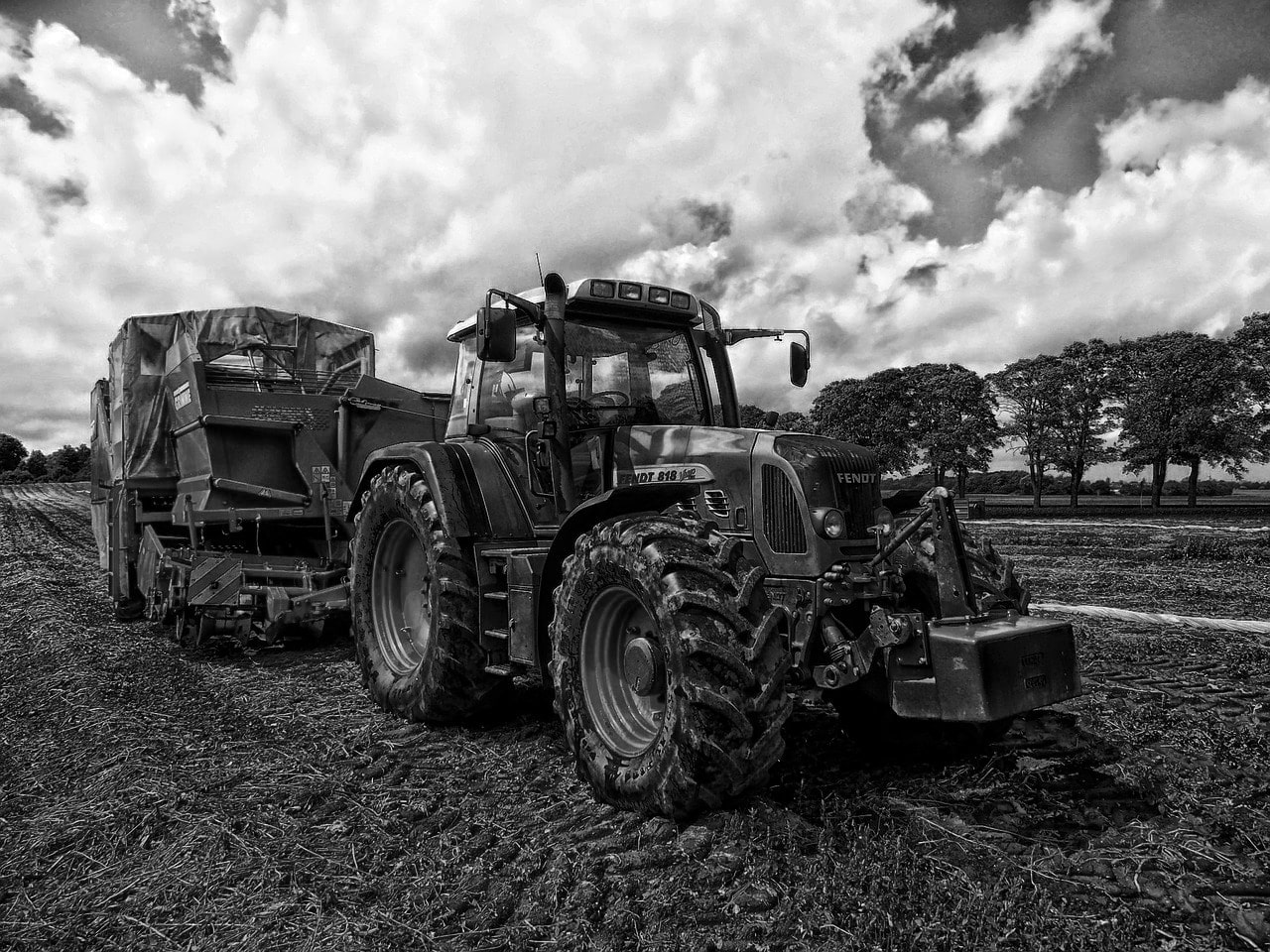 Modern farming using tractors and other machinery in Tanzania