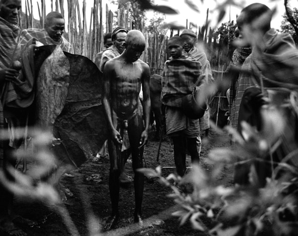 A Maasai boy preparing to be circumcised