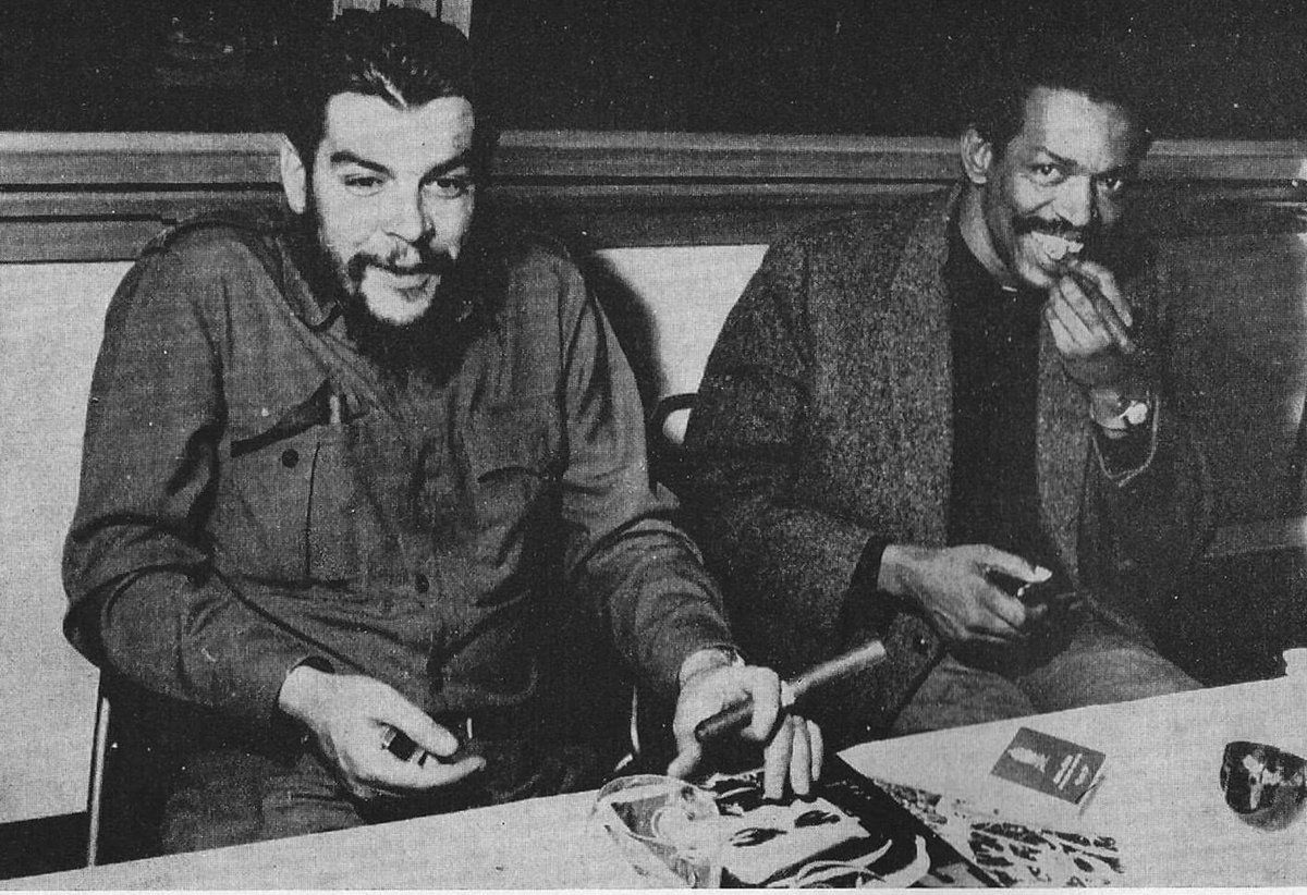 Che Guevara at a Press Conference with Zanzibar Foreign Minister Abdulrahman Mohamed Babu