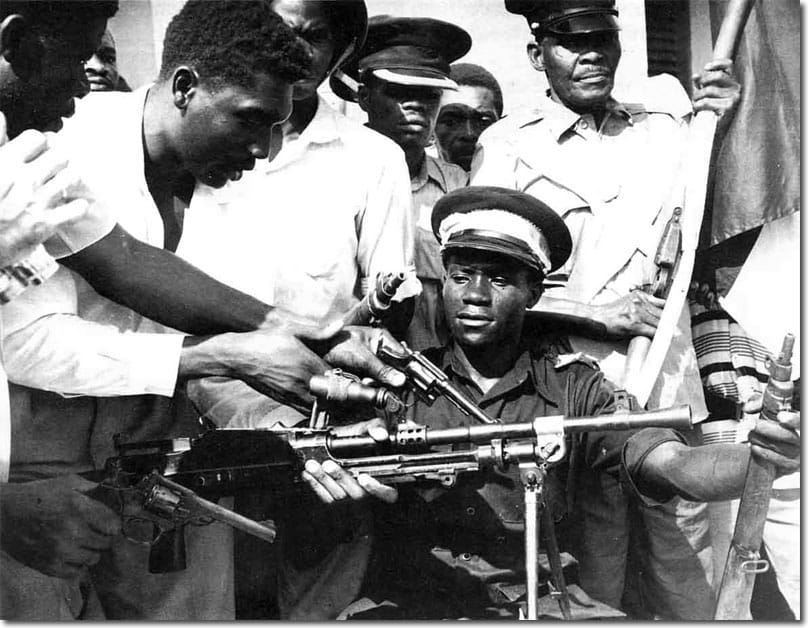 Field Marshall John Okello with his Men