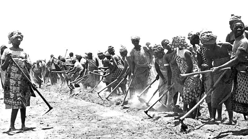 Tanzania during Nyerere presidency - ninety-seven percent of people were living in rural areas, and most of them earned their living from agriculture