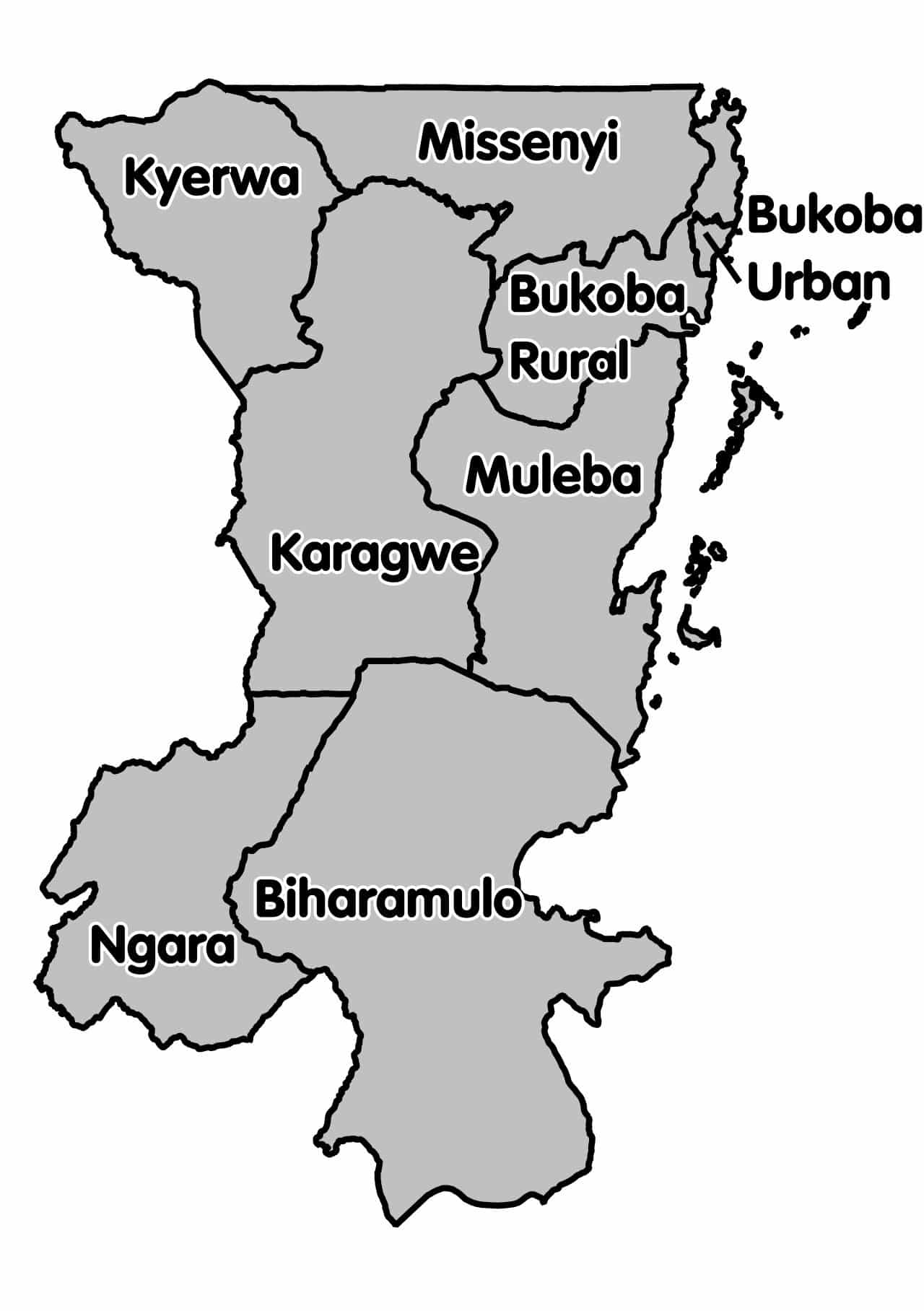 Kagera Region Map
