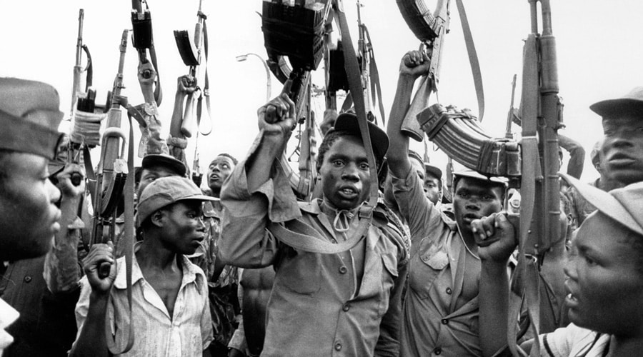 FRELIMO soldiers during the Mozambican Civil War - 1977 to 1992