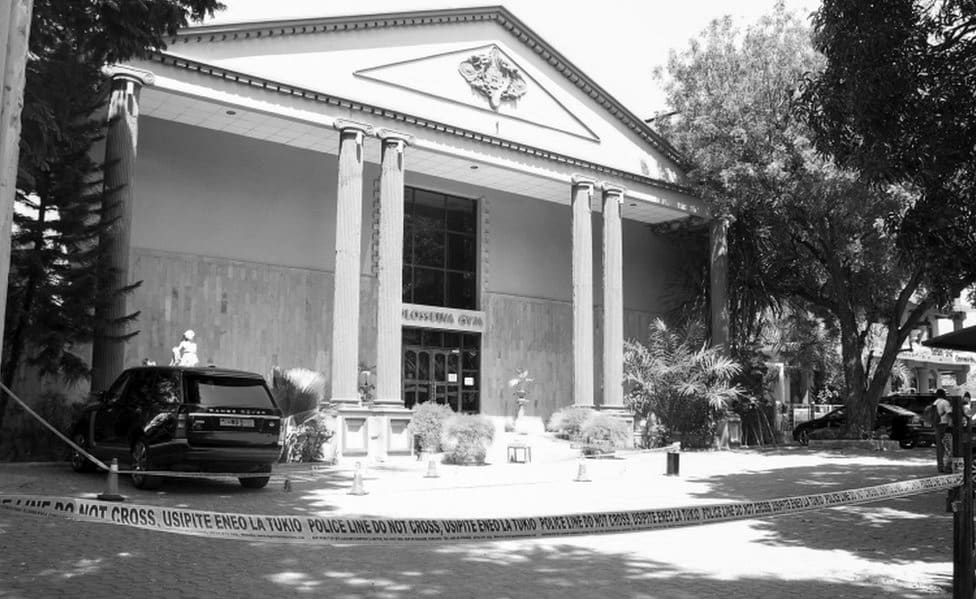 Mohammed Dewji Range Rover at Colosseum Hotel after being kidnapped