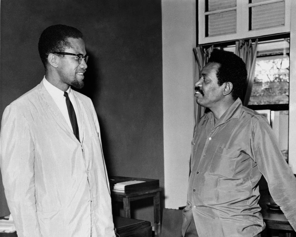 Abdulrahaman Mohamed Babu with Malcom X