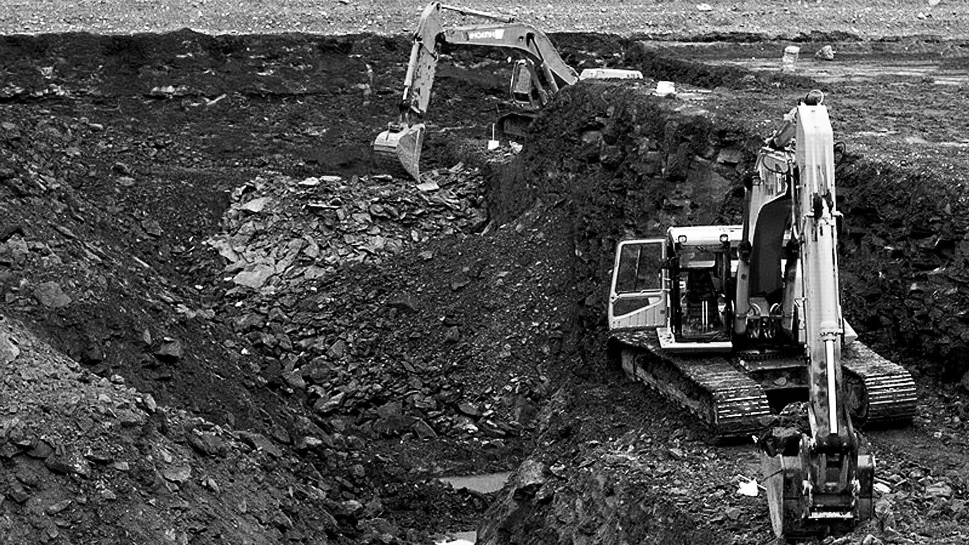 Iron ore being mined in Tanzania