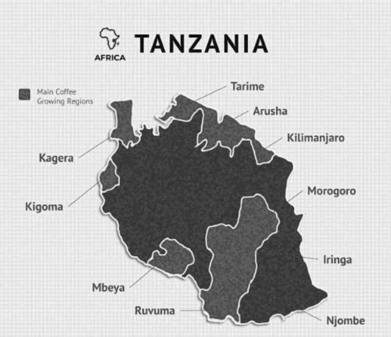 MainTanzania Coffee growing regions