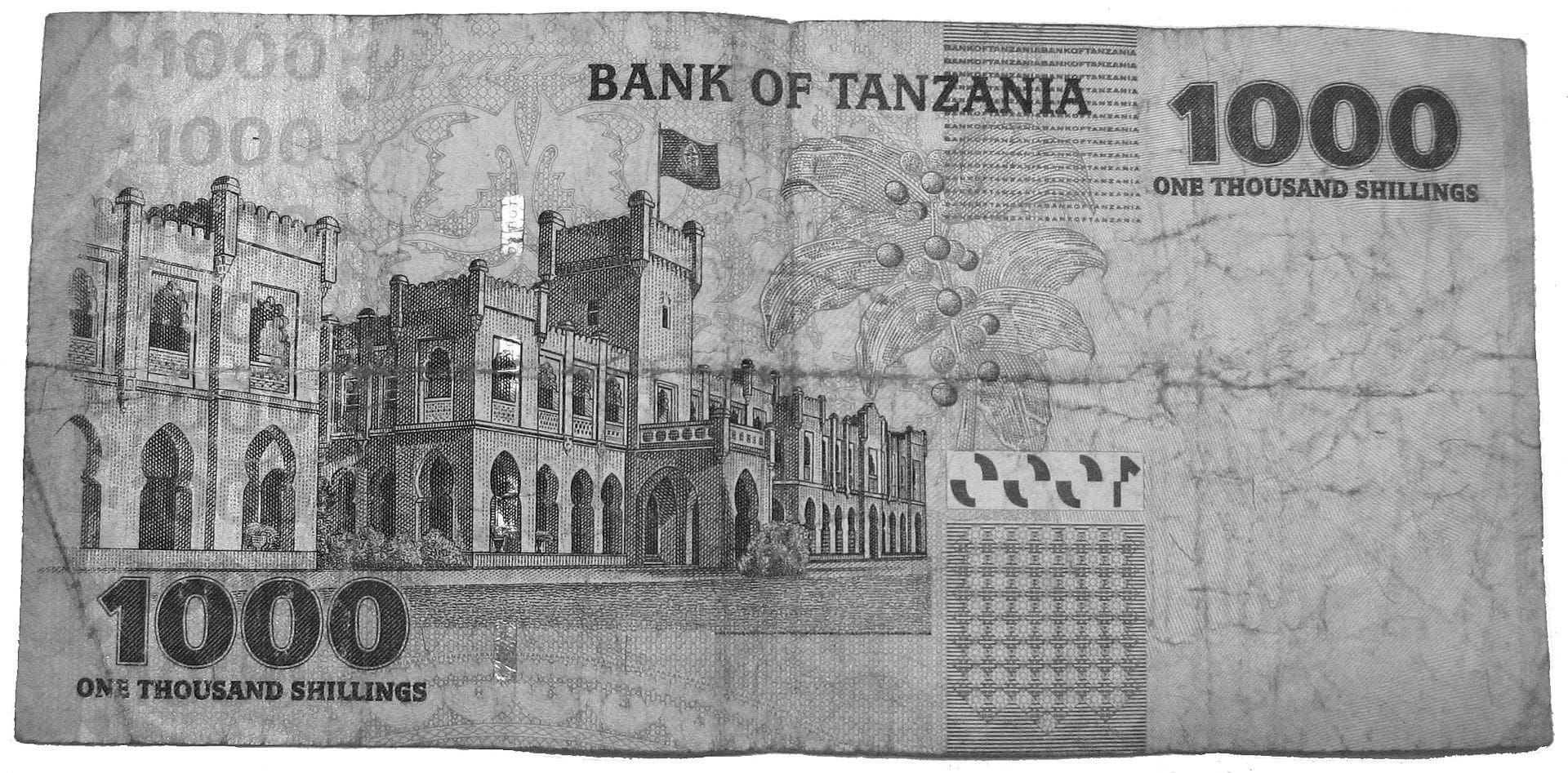 1000 Tanzanian shillings note back