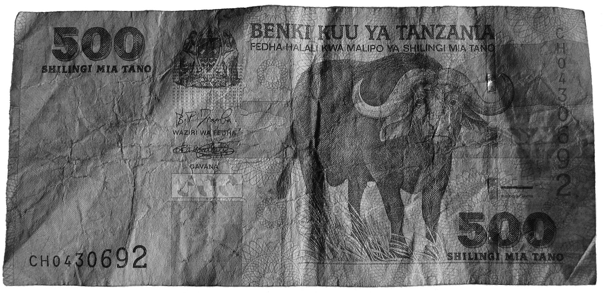 500 Tanzanian shillings note