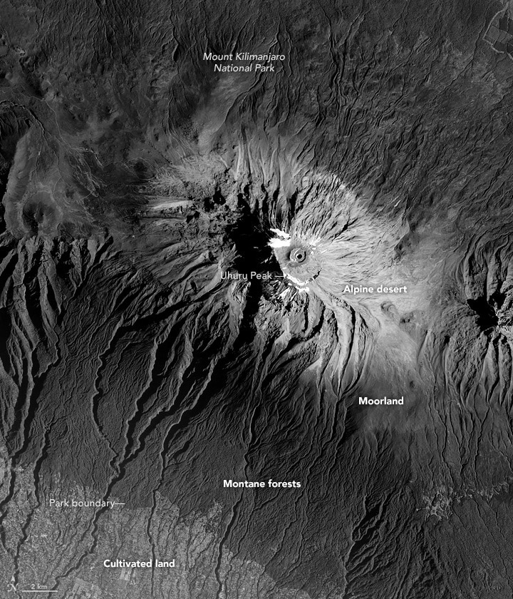 Aerial View of Mount Kilimanjaro