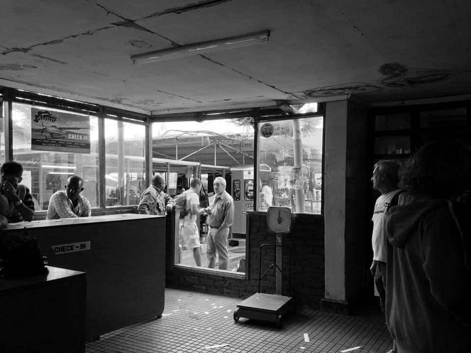 Checking counter at the Arusha airport