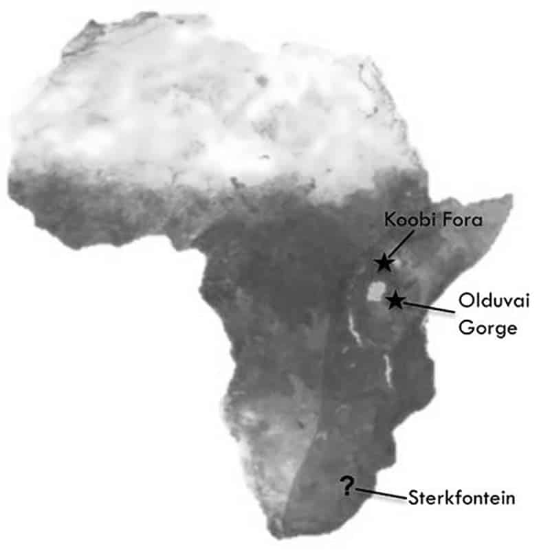 Olduvai Gorge Africa map