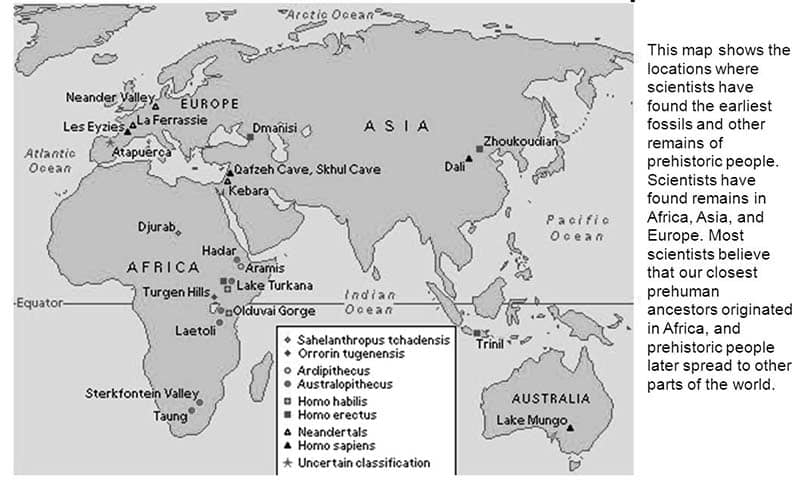 Olduvai Gorge on world map