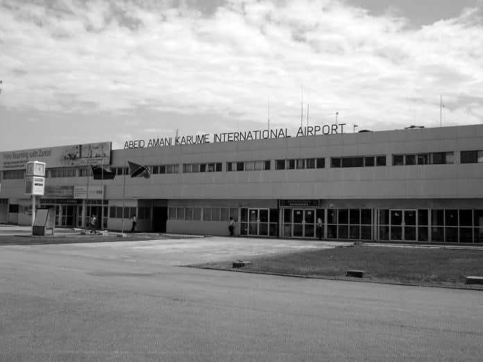 Overview of the Abeid Amani Karume International Airport in Zanzibar