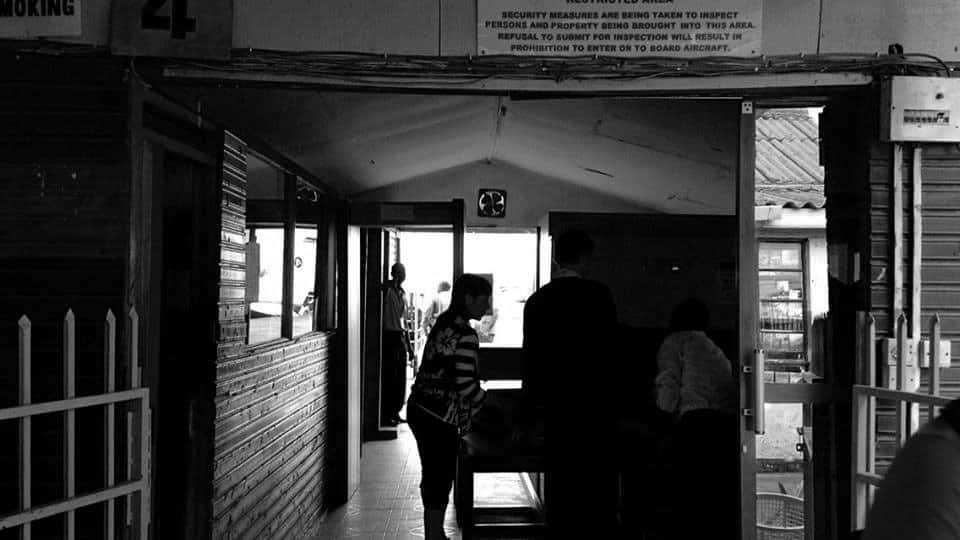 Security checkpoint at the Arusha airport