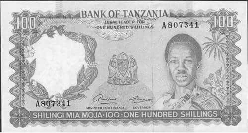 Tanzania 100 shilling note