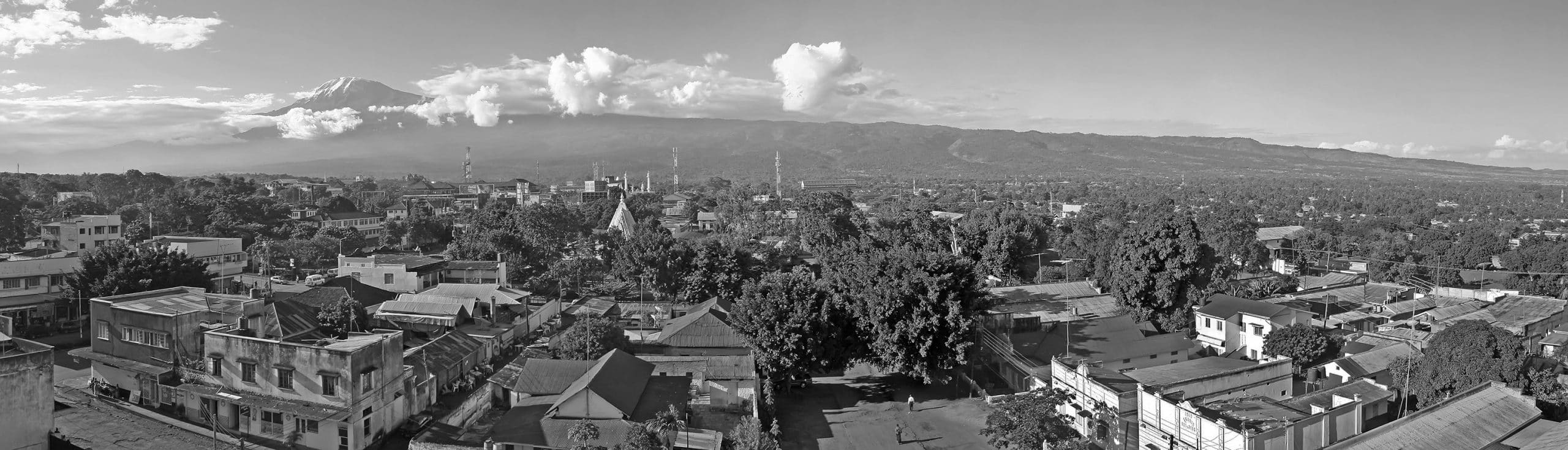 View of Mount Kilimanjaro from Moshi