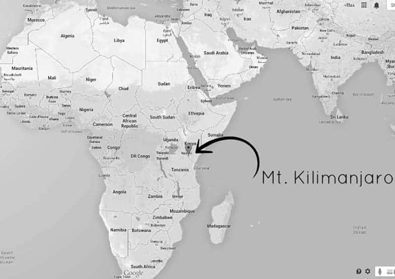 mount Kilimanjaro map Africa