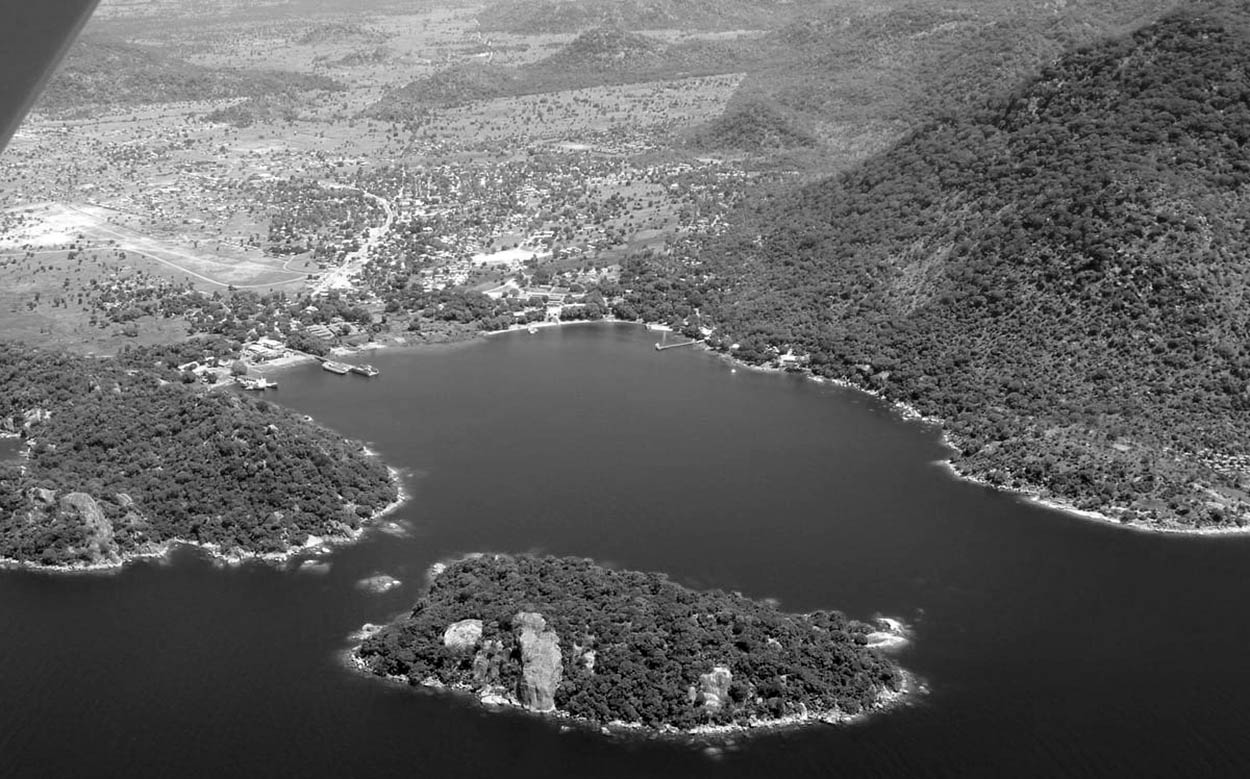 Lake Malawi aerial view