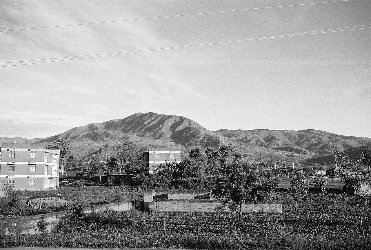 View of the city of Mbeya with mountains in the background