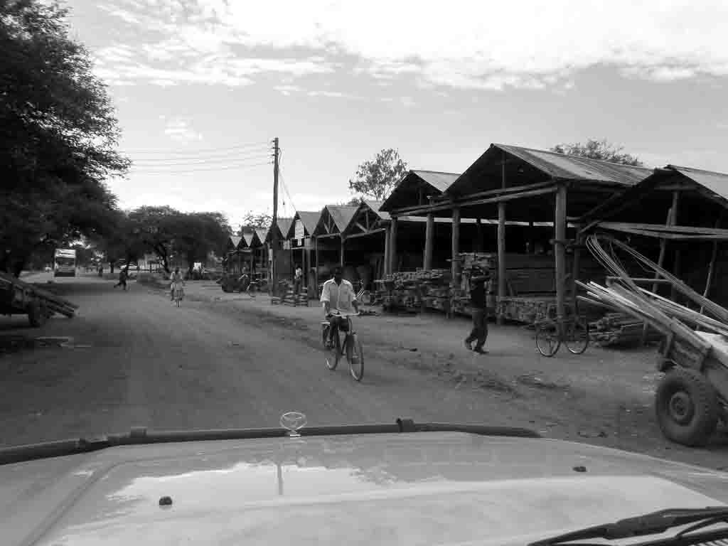 A lumber market in Shinyanga