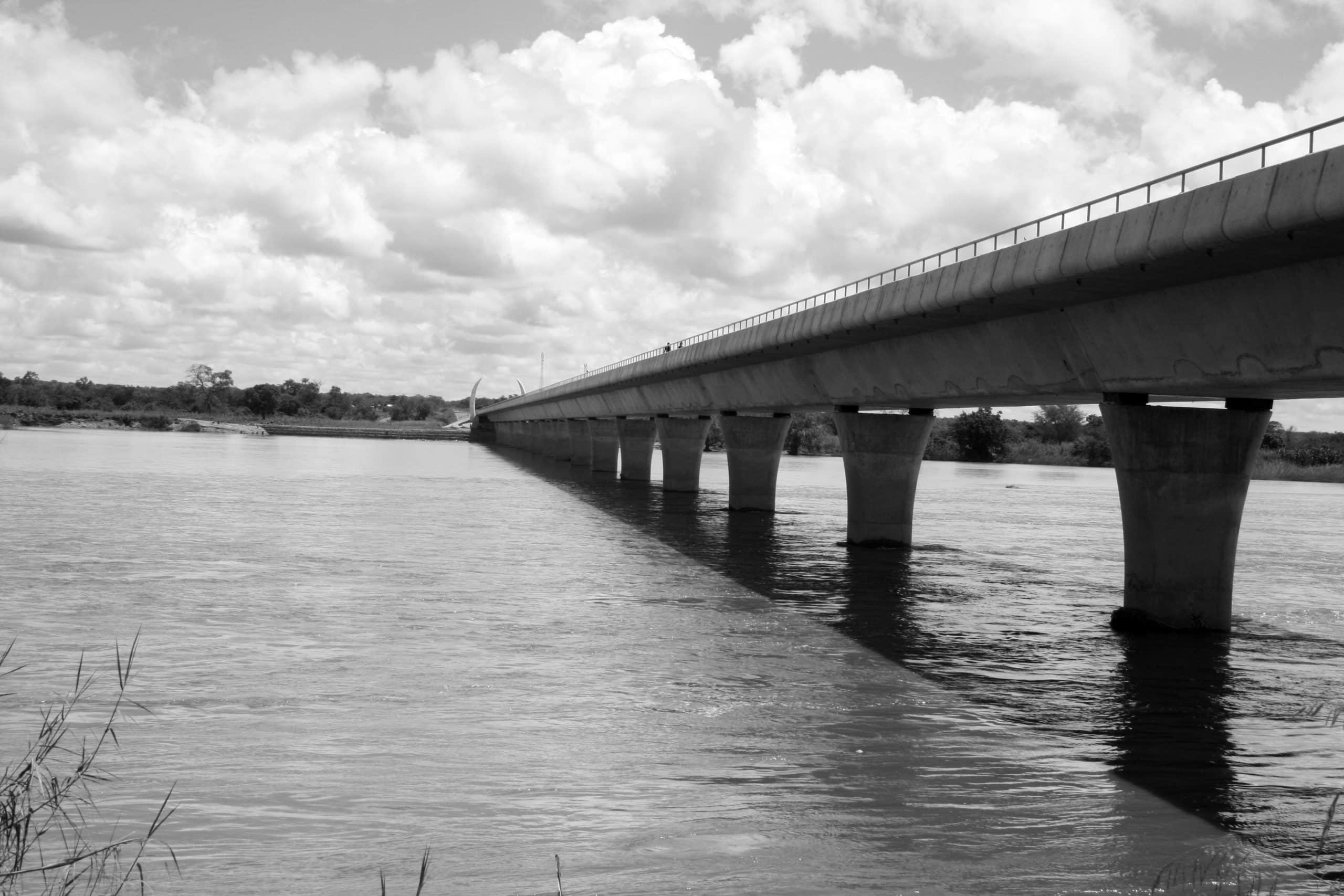 Bridge on Ruvuma river - view from the Mozambique side