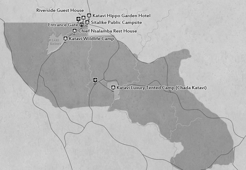 Katavi national park map