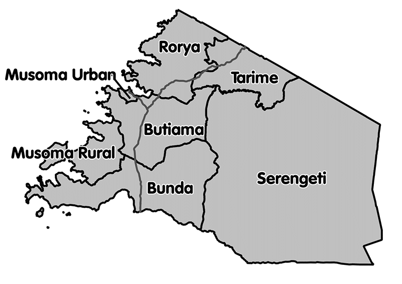 Mara region map