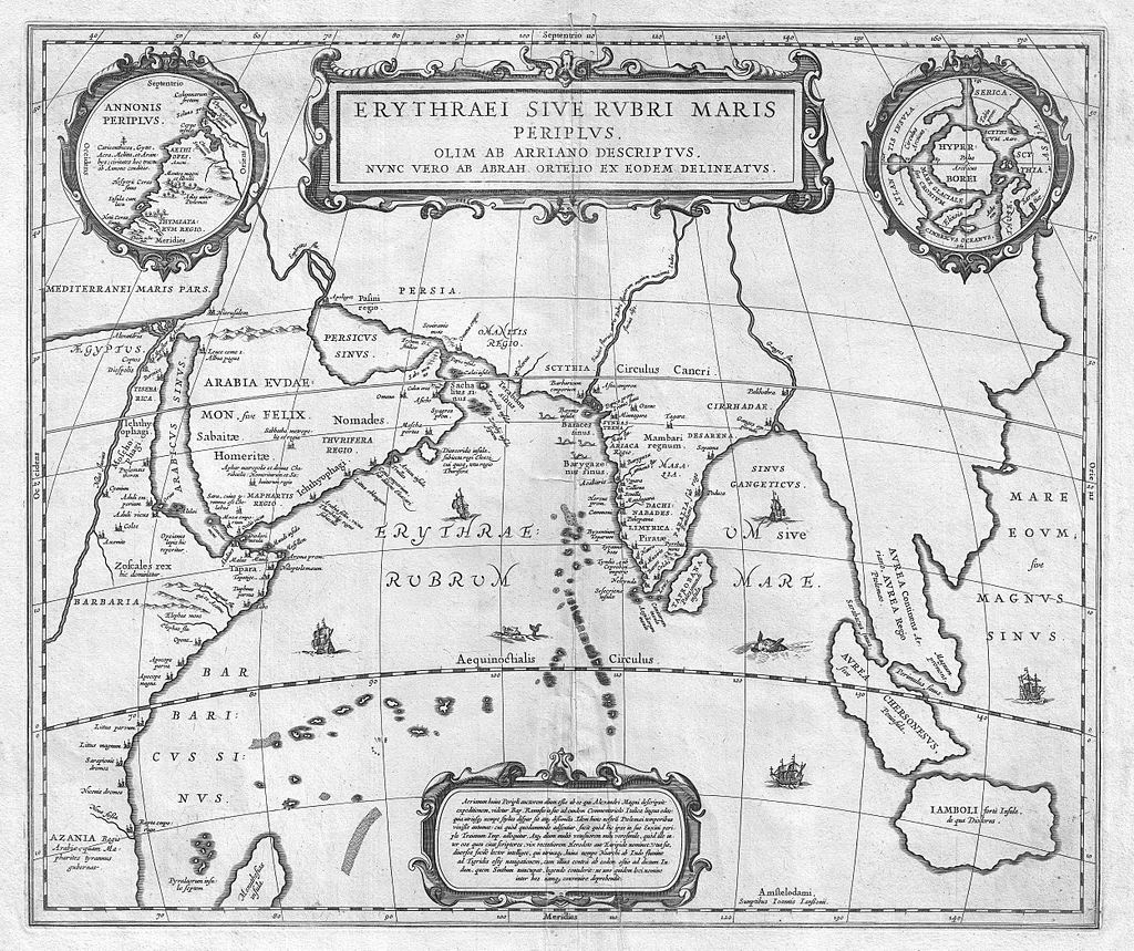 Naval map of the Indian ocean by Janssonius back in year 1658
