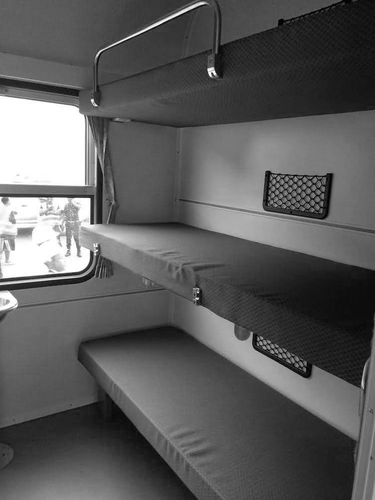 One of the sleeping rooms aboard TRC Tanzania trains