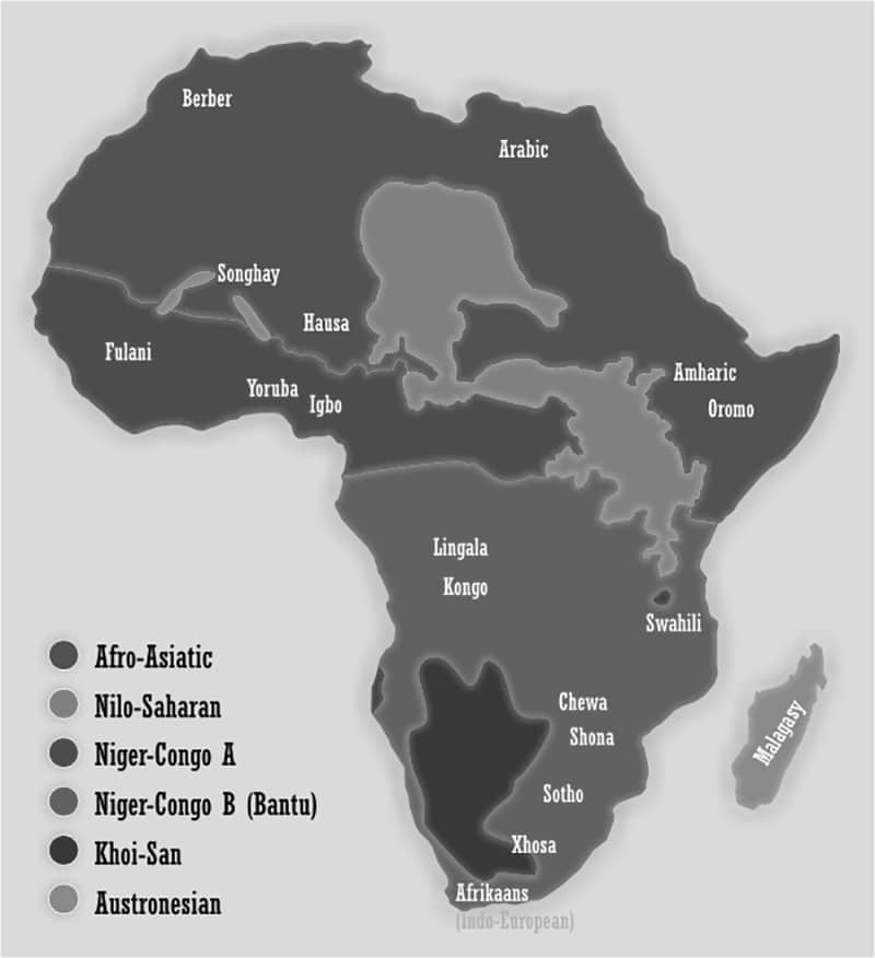 Bantu languages across Africa