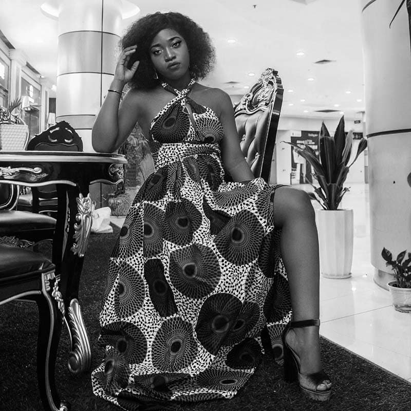 Black kitenge dress sale