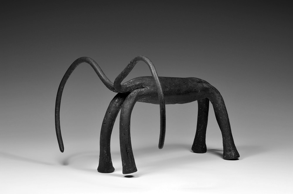 One of the Karagwe kingdom famous arts is iron ornaments such as this iron cow