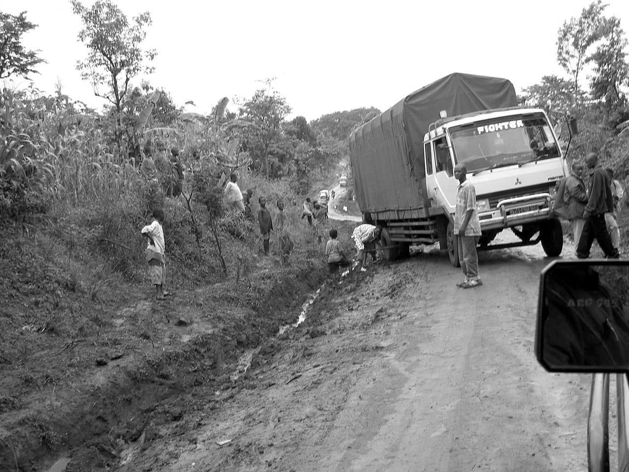 One of unpaved roads close to Mountain Kilimanjaro