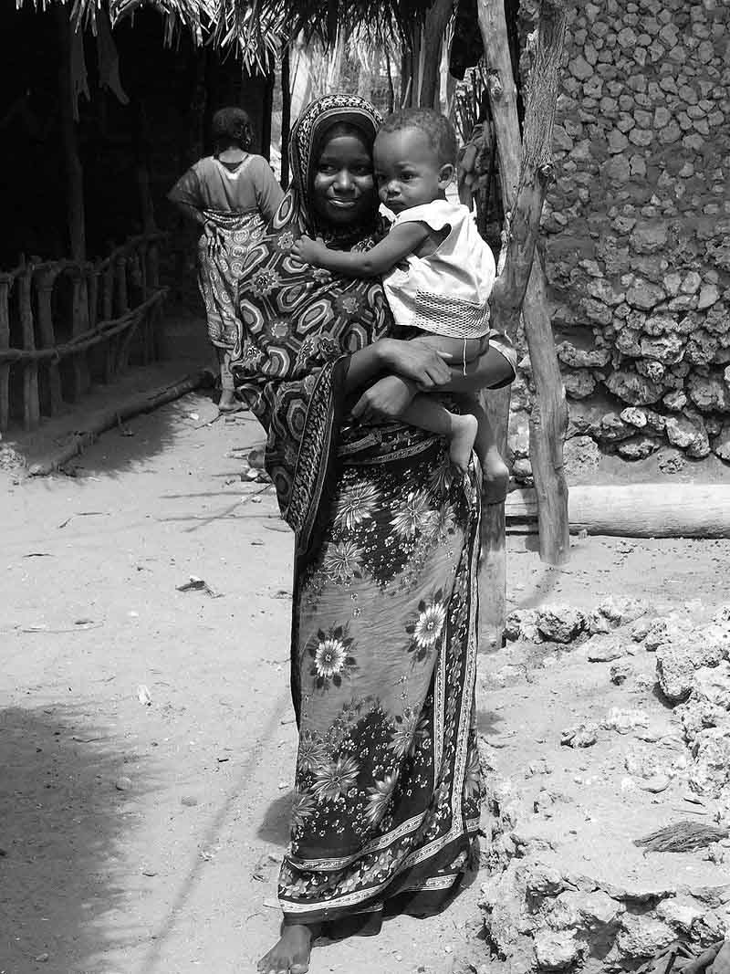 Pate Island (Kenya) woman dressed in Kanga