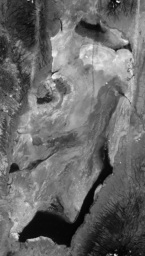 Satellite image of the lake on 6 March 2017