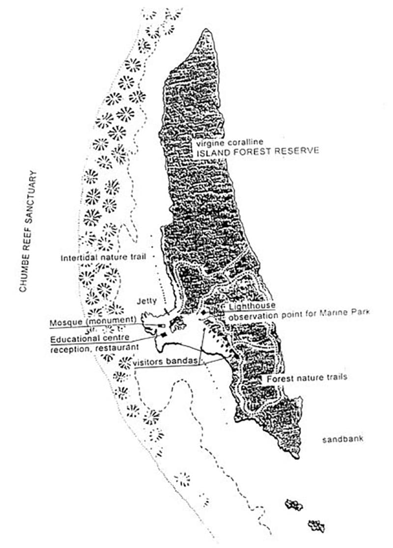 Chumbe Island Map