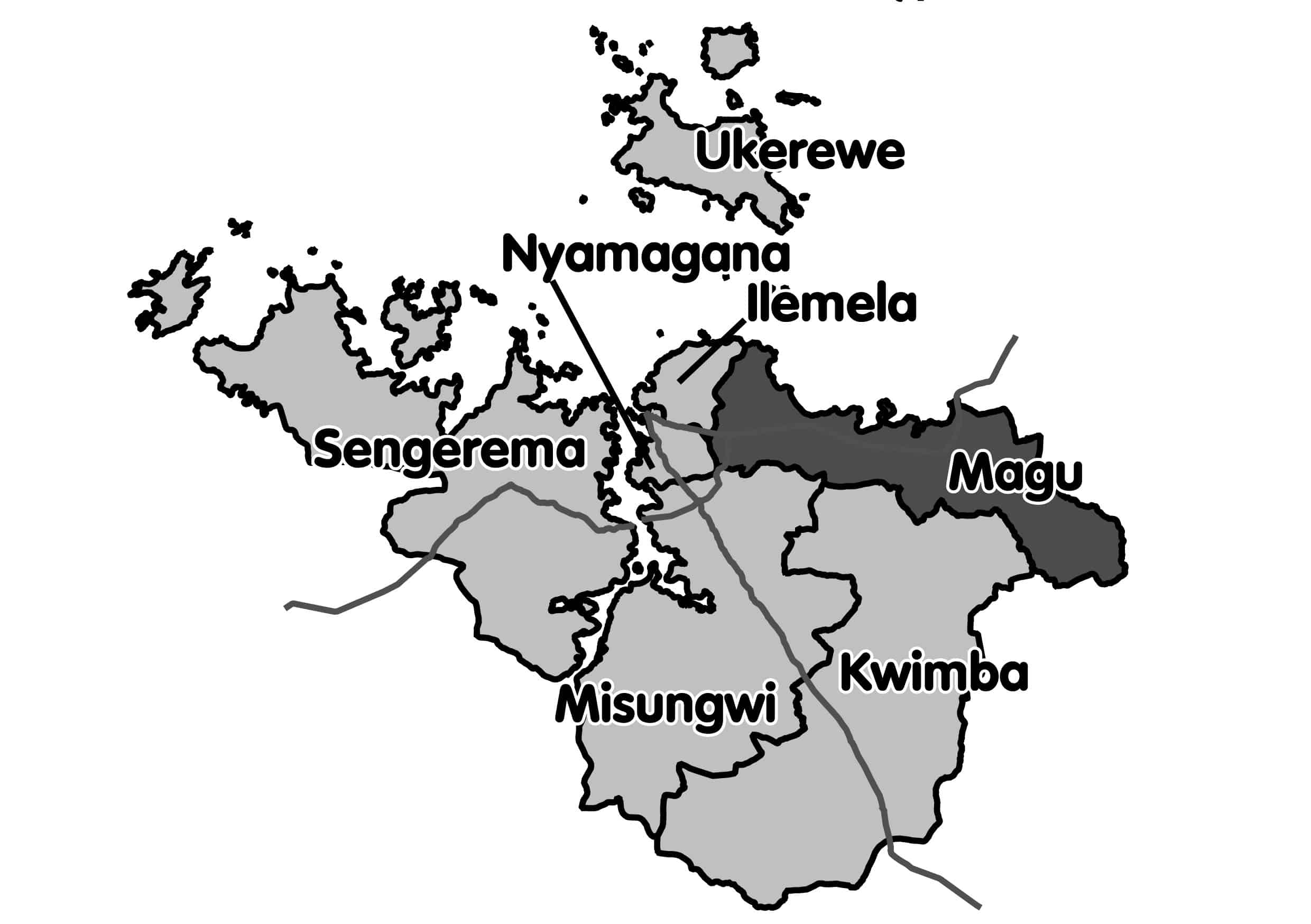Magu district map