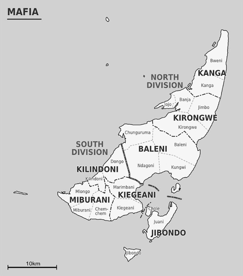 Map of Mafia Island
