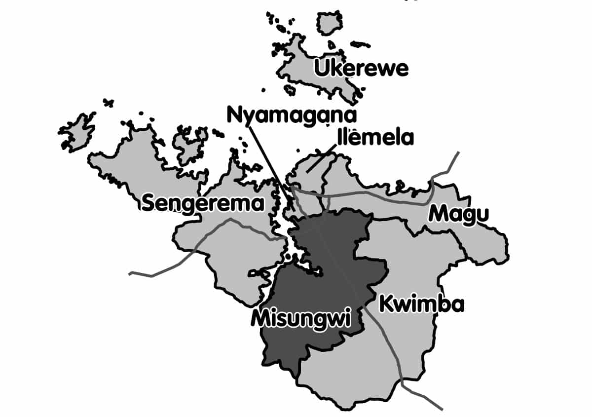 Misungwi district map