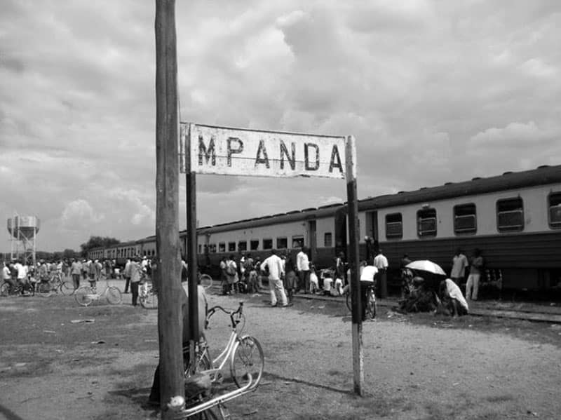 Mpanda railway station sign