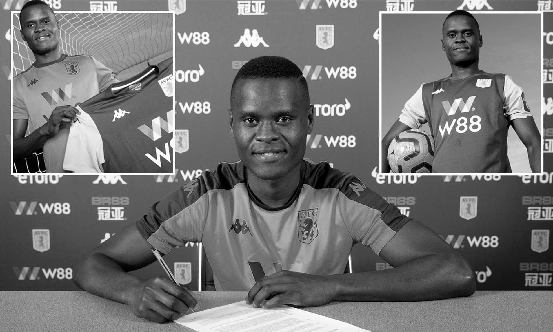 Mbwana Samatta signing a contract with Aston Villa