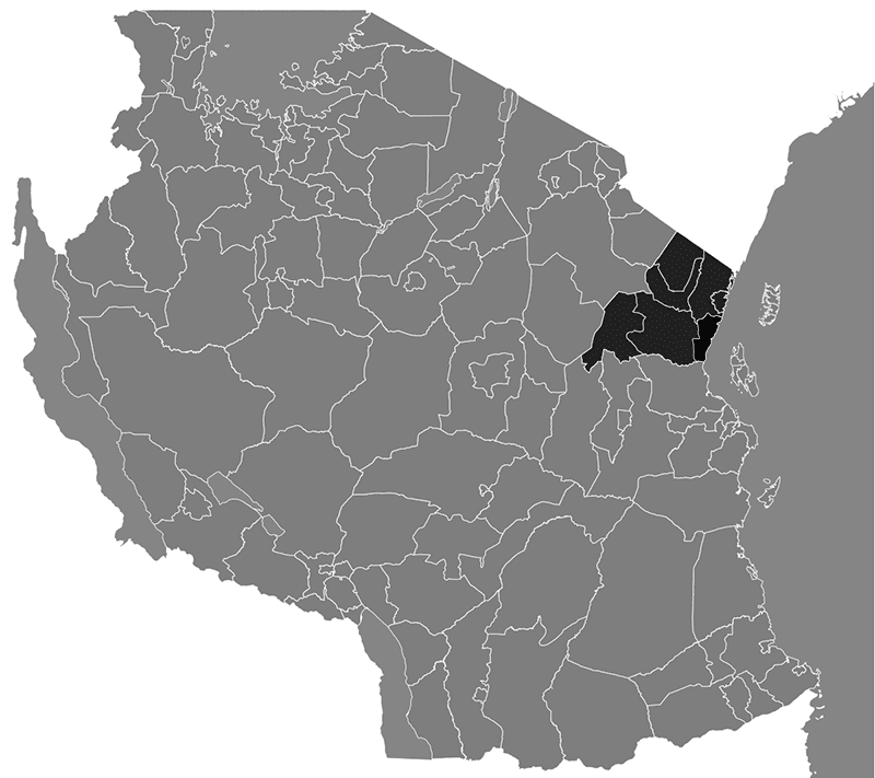 Pangani Tanzania map