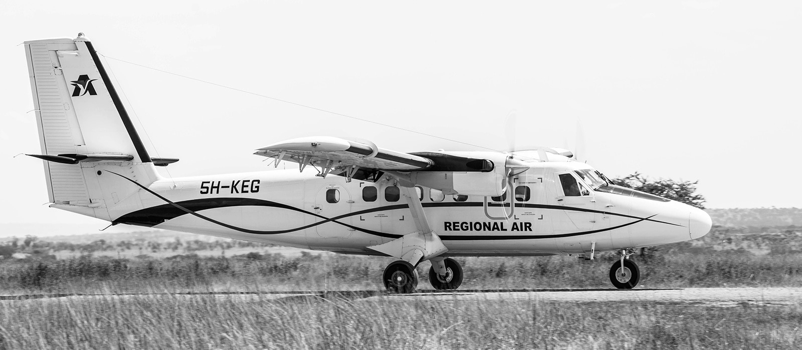 Regional Air bush plane on a runaway