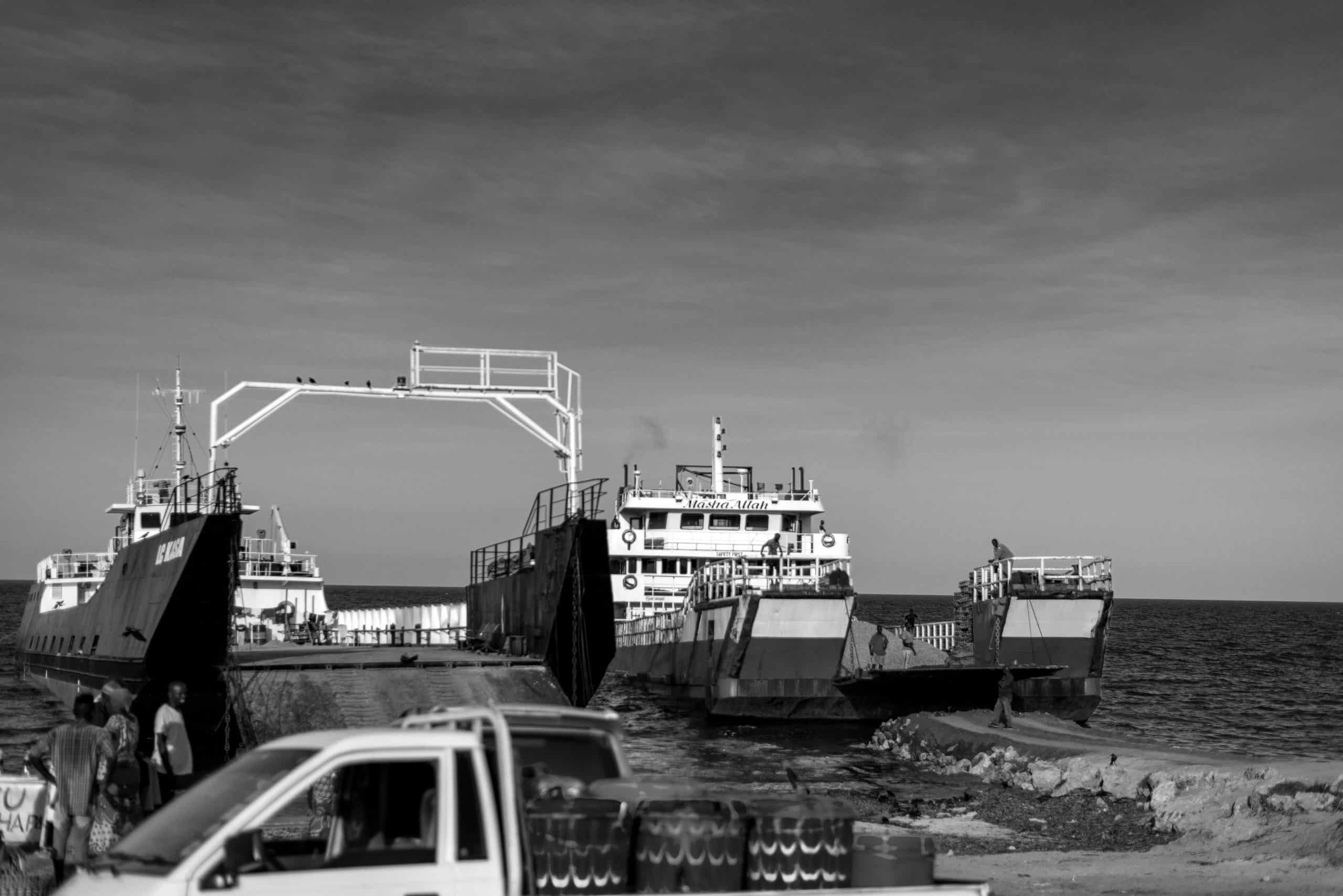 Ships and ferries at Bagamoyo port