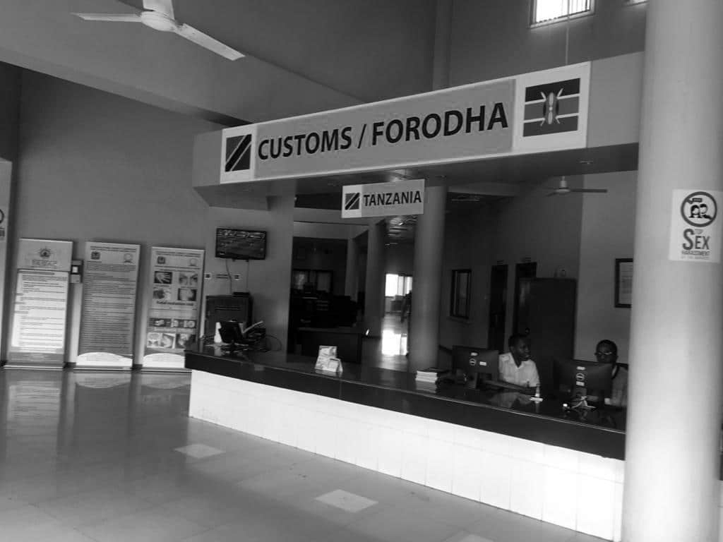 Tanzania customs office at the border