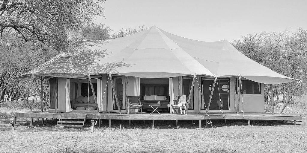 A luxury tent in Serengeti National Park campground
