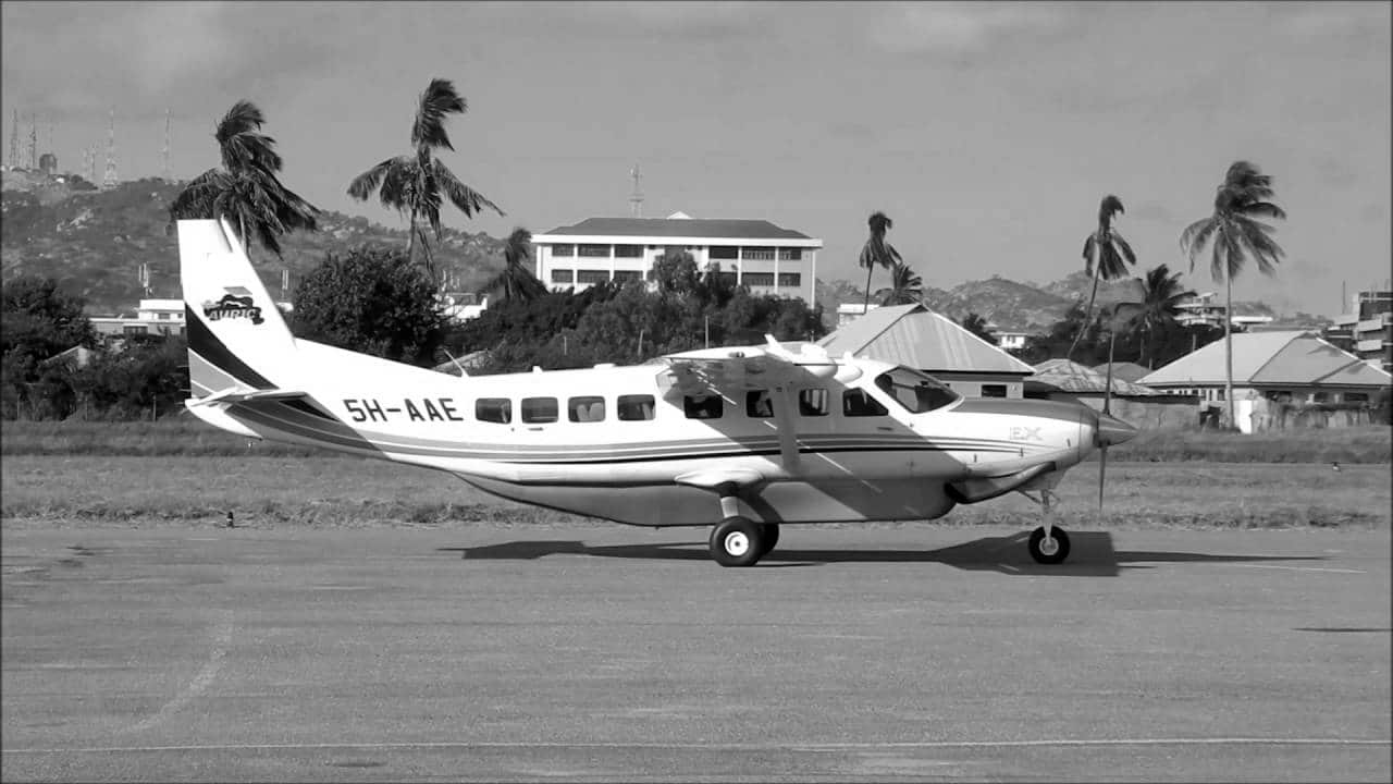 Auric Airplane arrive at the Dodoma Airport