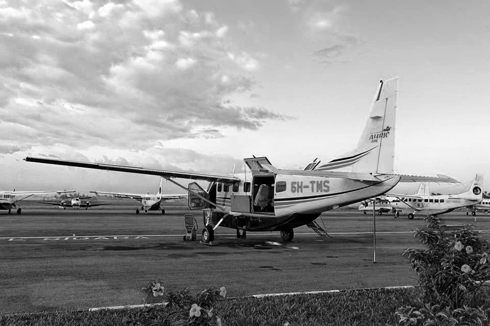 Auric Airplane which shuttles passengers from Dar es salaam to Iringa